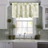 Leeva Green Blossoms Kitchen Valances for Windows, Watercolor Plant Pattern Design Small Curtain and Drapes Valance for Office Cafe Studio, One Panel, 52x18