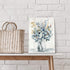 Abstract Flower Print Wall Art: Botanical Flower Bouquet in Crystal Vase Picture Picture on Wrapped Canvas for Dining Room (12" x 16" x 1 Panel)