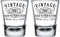 2pk Vintage 2001 Printed 2oz Shot Glasses - 21st Birthday Aged to Perfection - 21 years old gifts