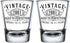 2pk Vintage 2001 Printed 2oz Shot Glasses - 21st Birthday Aged to Perfection - 21 years old gifts