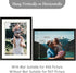 Frametory, 5x7 Aluminum Picture Frame with Ivory Mat for 4x6 Photos - Easel Stand, Sawtooth Hangers - Great for Events, Offices, Homes (Black, 2-Pack)