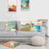 Bonhause Modern Tropical Throw Pillow Covers 18 x 18 Inch Set of 4 Seaside Palm Leaves Decorative Pillows Case Soft Velvet Outdoor Cushion Covers for Couch Sofa Bed Home Decor