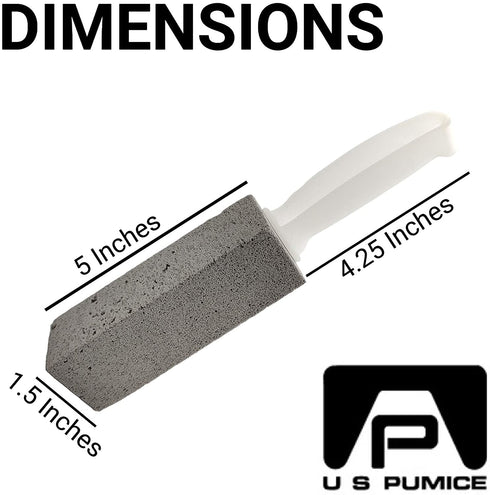 Pumie Toilet Bowl Ring Remover, TBR6, Pumice Stone with Handle, Removes Unsightly Toilet Rings and Stains from Toilets; Sinks; Tubs; Showers, Safe for Porcelain, Pack of 2