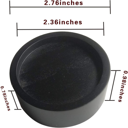 Xinshidai Bed risers | Furniture Lifter | Wood Riser | Table risers | Bed and Furniture Solid Wood Round Risers Wont Crack & Scratch Floors - Set of 4 (Black)