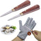 Oyster Shucking Knife,Oyster Knife,SPEENSUN Oyster Shucker Knife Not Easy To Break And Bend,More Secure With Shucking Knife and Gloves (2 Knife And 1Glove L),Clam Shucking Knife