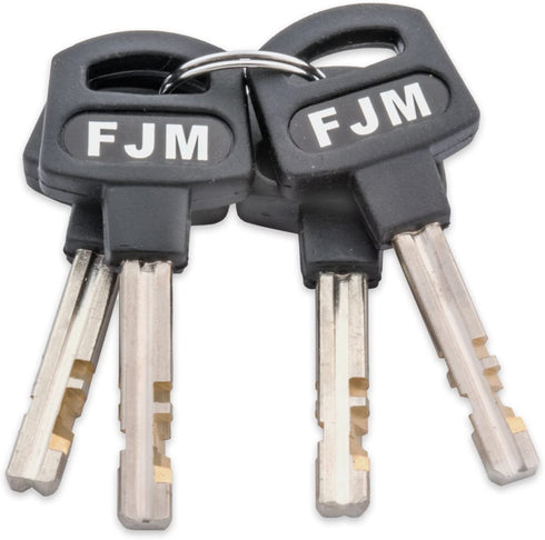 FJM Security Products SPSA60-KA Triple Chrome Plated D-Shaped Security Padlock, Weatherproof and Keyed Alike, 2-…œ Inch