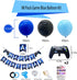 Video Game Party Supplies Birthday Decorations for Boys - 98 Pack Blue Black Balloons Garland with Gamer Birthday Banner Game Controller Balloons for Boy Level Up Birthday Party Decorations