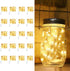 20 Pack Led Fairy Lights Battery Operated,3.3ft 20 LED Silver Wire Warm White Firefly Lights Mason Jar Lights,Waterproof Mini Led String Lights for Mason Jars Party Crafts Wedding Decor