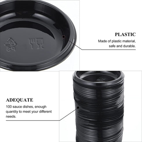 YARNOW 100Pcs Dipping Sauce Dishes Disposable Soy Sauce Dipping Bowls Porcelain Condiment Sauce Dish for Candy Pastry Nuts Dried Fruit