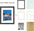 NUOLAN 11x14 Picture Frame Weathered Black Wood Pattern Set of 2 with 4 Mats, Display - 8x10 Picture or Five 4x6 Photos with Mat, 11x14 Without Mat (NL-PF11X14-DG)