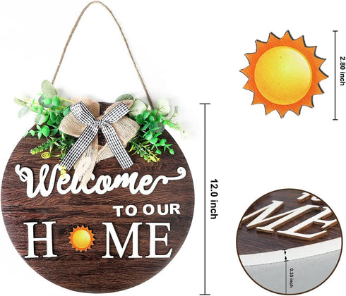 BIGEDDIE Easter Welcome Sign for Front Door, Interchangeable Welcome Sign, Wall Hanging Front Door Decor Welcome Home Sign for Housewarming Gifts Fall Christmas