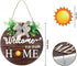 BIGEDDIE Easter Welcome Sign for Front Door, Interchangeable Welcome Sign, Wall Hanging Front Door Decor Welcome Home Sign for Housewarming Gifts Fall Christmas