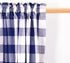 3 Pc Cotton Classic Country Farmhouse Kitchen Window Curtain -Navy Blue & White Buffalo Check Tier & Valance Set, 54" x 18" / 27" x 24"