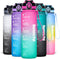 Venture Pal 32oz Motivational Leakproof Fast Flow Trendy Water Bottle with Time Marker & Removable Strainer to Remind You Drink More Water and Hydrate in Style