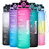 Venture Pal 32oz Motivational Leakproof Fast Flow Trendy Water Bottle with Time Marker & Removable Strainer to Remind You Drink More Water and Hydrate in Style