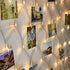 Hanging Photo Display 3.3x3.3 Ft, 75 LED Net Photo Clips String Light with 25 Clips and Remote, 8 Modes USB Operated Fairy Lights for Home Bedroom Indoor Wall Decoration (Warm White)
