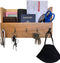 Wrightmart Key Ring Hanger, 5 Hook, Wall Mounted Organizer, Keyholder, Mail, Wallet , Phone, Sunglass Storage Unit, Secure Command Center Pocket, Decorative Rustic Farmhouse Wood, Natural Finish