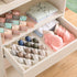 StarratS Honeycomb Drawer Organizer, Plastic Honeycomb Drawer Dividers-Sock-Underwear-Belt-Scarf-2 Sets of 59 Slots(Pink)