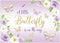 Funnytree 7x5FT A Little Butterfly is On The Way Purple Backdrop Girl 1st Birthday Baby Shower Princess Party Supplies Flower Background Cake Table Decor Favors Photobooth Props Gift Banner