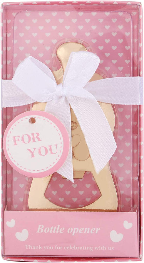 Pack of 12 Bear Bottle Opener Boy or Girl Baby Shower Favor Bottle Opener Baby Shower Decor and Supplies Baby Shower Souvenir for Guest Wedding Party Souvenir Birthday Party Favor (Pink, 12)