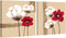 Wieco Art Red and White Flowers Canvas Prints Wall Art Abstract Floral Oil Paintings Style Pictures for Living Room Bedroom Bathroom Home Decorations 2 Piece Modern Stretched and Framed Grace Artwork