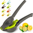 Zulay Metal Lemon Lime Squeezer - Manual Citrus Press Juicer (Gray and Lime Punch)