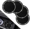 Car Coasters, 4 Pack Universal Vehicle Bling Car Coaster, COCASES Crystal Rhinestone Coaster For Cup Holders, Car Interior Accessories 2.75'' Silicone Anti Slip Car Coasters For Women ( Black )
