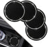 Car Coasters, 4 Pack Universal Vehicle Bling Car Coaster, COCASES Crystal Rhinestone Coaster For Cup Holders, Car Interior Accessories 2.75'' Silicone Anti Slip Car Coasters For Women ( Black )