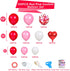 105 Pack Valentines Day Balloon Arch Garland Kit, Pink White Red Confetti Balloons with Red Heart Balloons for Valentine's Day Anniversary Mothers Day Wedding Engagement Party Supplies
