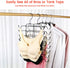 Niclogi Tank Tops Hanger Bra Hangers Space Saving Hanger Metal Folding Closet Organizer for Tank Tops, Cami, Bras, Bathing Suits, Belts, Ties(Black)