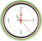 hito Silent Non Ticking Wall Clock 9 inches Glass Front Cover Sweep Movement Decorative for Kitchen, Living Room, Bedroom, Nursery, Office, Classroom (Green)