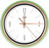 hito Silent Non Ticking Wall Clock 9 inches Glass Front Cover Sweep Movement Decorative for Kitchen, Living Room, Bedroom, Nursery, Office, Classroom (Green)