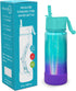 CHILLOUT LIFE 17 oz Insulated Water Bottle with Straw Lid for Kids and Adult + 20 Funny Waterproof Stickers - Perfect for Personalizing Your Kids Metal Water Bottle