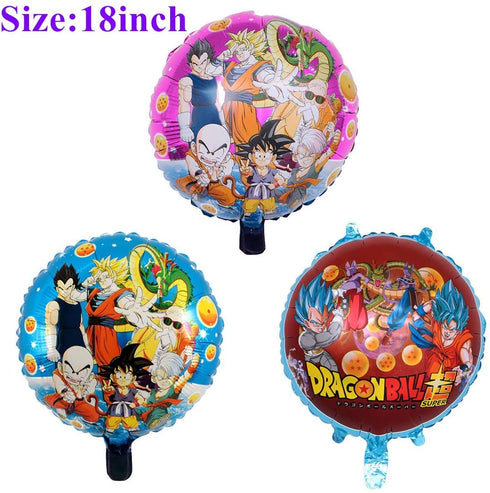 50Pcs Dragon Ball GT Party Decorations,Dragon Ball Party Banner,Super Saiyan Foil Balloon,Dragon Ball Latex Balloon,Dragon Ball Cupcake Topper and Dragon Cake Topper,Goku Party Supplies for kid's