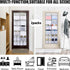Armindou Extra Large Pockets Hanging Over The Door Shoe Organizer 2 Pack Closet Shoe Organizer With 8 Extra Large Mesh Storage Pockets for Bedroom Door Apartment Storage (White, 64.1X22.8 )