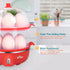 Bear Rapid Electric Egg Cooker,14 Capacity Double Tier Egg Boiler,Auto Shut-Off Egg Poacher for Hard Boiled Poached Scrambled Omelets Steamed Vegetables Dumplings,Red