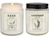 Sage Candles for Home Scented, Aromatherapy Lavender Candle, Soy Wax Candle Set 2 Pack, Women Gift with Strongly Fragrance Jar Candles