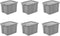 Sterilite 16786A06 Storage Tote, 18 Gallon, Cement Lid and Base