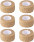 6pc-1 Inch Wide Skin Colour Elastic Self- Adhesive Bandage Finger Tape?First Aid Wrap Bandages, for Wrist and Ankle Sprains & Swelling