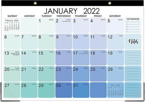 2022-2023 Desk Calendar - 18 Months Large Desk Calendar, 12'' x 17'', Jan. 2022 - Jun. 2023, Tear Off Design, 2 Corner Protectors & Hanging Holes, Perfect Desk/Wall Calendar for You
