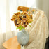 Nubry 2pcs Artificial Peony Silk Flowers Bouquet for Wedding Home Garden Decoration (Gold)
