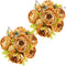 Nubry 2pcs Artificial Peony Silk Flowers Bouquet for Wedding Home Garden Decoration (Gold)