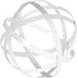 White Metal Band Decorative Dining Ball Set of 3 - Geometric Sculptures Dining/Coffee Table Centerpiece for Wedding Table Decoration, Themed Party, Baby Shower, Aromatherapy Accessories - 4.5 Inches