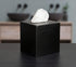Monarch Abode Monarch Hand Hammered Metal Tissue Box Cover, Matte Black