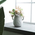 Kimdio Ceramic Flower Vase, Vases for Decor, Decorative Table Floral Vase for Living Room, Indoor Plant, Shelf, Mantle, Table, Office, Wedding Centerpieces/Arrangements,Bottom Waterproof (White)