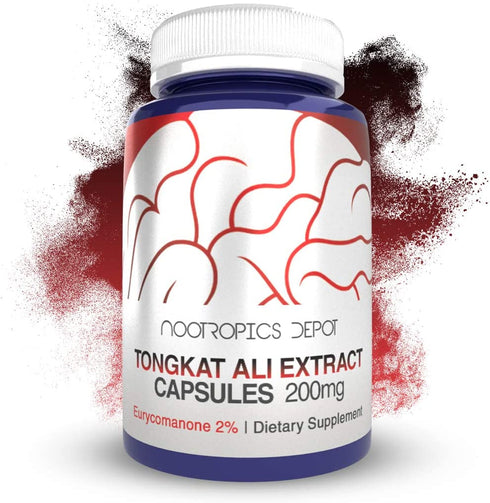 Tongkat Ali Extract Capsules | 200mg | 60 Count | 2% Eurycomanone by HPTLC | Eurycoma longifolia Root Extract