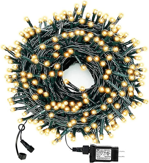 Haili 105ft 300 LED Christmas Tree Lights Outdoor Waterproof,Indoor Fairy Twinkle String Lights UL Certified 8 Modes for Christmas Decoration, Wedding, Party, Patio, Garden Warm White