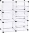 SONGMICS Cube Storage Organizer, Interlocking Plastic Cubes with Divider Design, Modular Cabinet, Bookcase for Closet Bedroom Kids Room, Includes Rubber Mallet, 32.7"L x 12.2"W x 36.6"H White ULPC36W