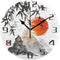 Japanese Mountain Wall Clock Silent Non-Ticking, 9.5 Inch Round Wall Clock Battery Operated Japanese Clock Decor for Home Wall Bathroom Kitchen Bedroom Living Room Office Classroom Patio