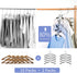 Nature Smile 2 Pack 5 in 1 Anti Slip Metal Sweater Coat Hangers,Multi Layers Wardrobe Clothes Rack,Heavy Duty Metal Space Saver Shirt Blouse Hanger Closet Storage Organizer